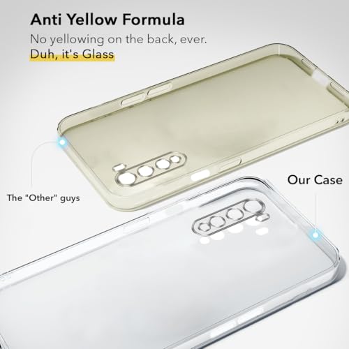 Image of Jkobi Lifetime Anti-Yellow Clear Back Cover Case for Oneplus Nord 5G (Sleek Hard Crystal | Shockproof and Camera Protection)