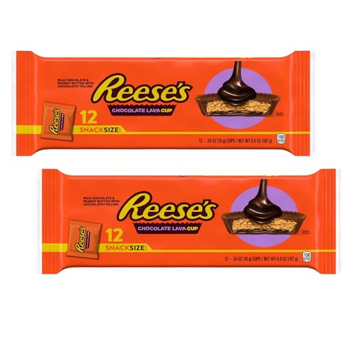 Reeses PB&J Grape Snack Size Peanut Butter Cups, Milk Chocolate with Grape Jelly Filling, 24 Count (Chocolate Lava)