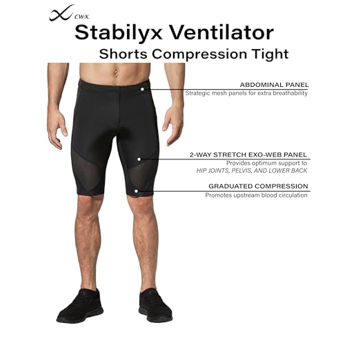 CW-X Men's Stabilyx Ventilator Joint Support Compression Shorts4