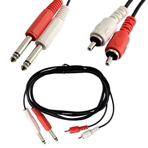 Amazon | ラインケーブル RCA(オス) to モノラルフォン(オス)（赤-白
