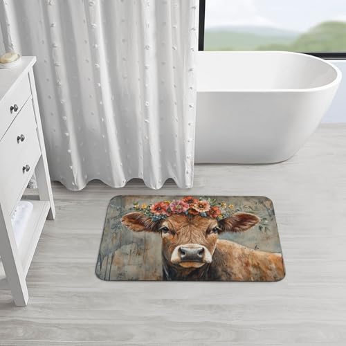 Tapis de chambre vintage 50x80 cm avec revêtement antidérapant