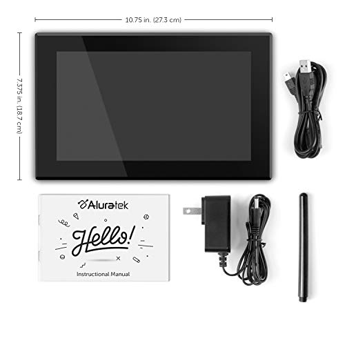 Aluratek (Awdmpf110F) 10" Hi-Res Wifi Digital Photo Frame W/ Touchscreen Ips Lcd Display & 8Gb Memory (1024 X 600 Resolution), Photo/Music/Video Support, Wall Mountable, Black #TOP6