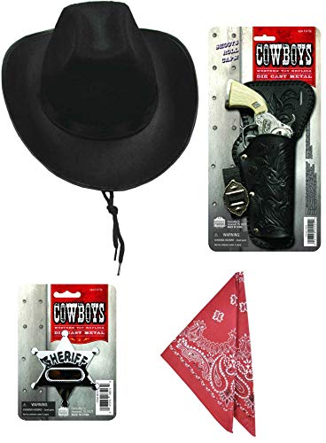 Cowboy Playset and Costume Accessories - Die Cast Western Toy Cap Gun