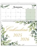 Qupuce Calendario 2026 da Muro A4, Calendario 2026 da Parete Novembre 2025 - Dicembre 2026, Planner Mensile per Organizzare, Ufficio e Casa