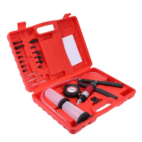 Ciieeo 1Set Hand Held Brake Fluid Bleeder Tool Kit Vacuum and Pressure Pump for Car Maintenance Compatible with Various Vehicles Durable Fluid Extractor with Adapters