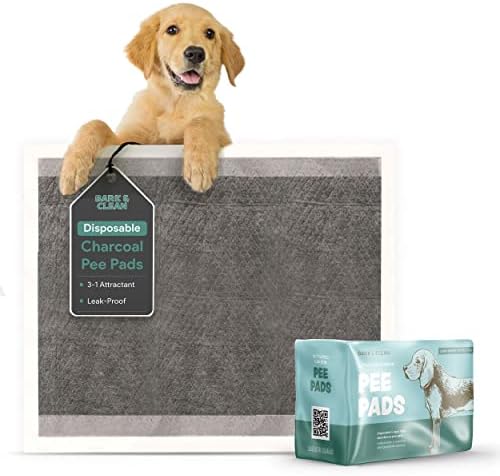 Disposable Puppy Pads Potty Training - 10 Activated Charcoal Pee Pads for Dogs with Attractant - Wee Wee Absorbent, Odor Neutralizer Dog Pads - Five Layered Pet Potty Pads - 36" x 36"