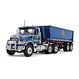 First Gear 1/34 Mack Granite Semi Truck with Round End Dump Trailer, Sid Kamp Trucking 10-4389