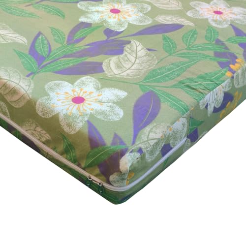 Image of WELLFIT Premium Glace Cotton 300 TC Mattress Cover /Protector for Single Size Bed with Zip /Chain /3x6 ft / 36x72x6 inch