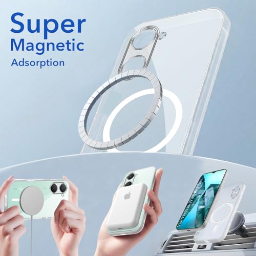 Image of Jkobi Lifetime Anti-Yellow MagSafe Compatible Clear Back Cover Case for Vivo Y18 | Y18e | Y03 | Y18i | Y18t (Sleek Hard Crystal | Shockproof and Camera Protection)