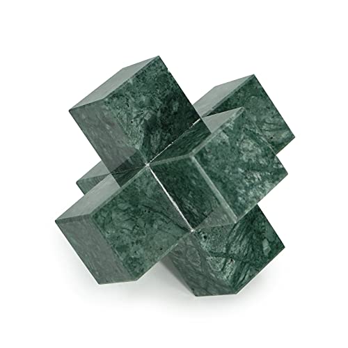 Escultura geométrica pequeña de mármol verde DreamsEden miniatura 2