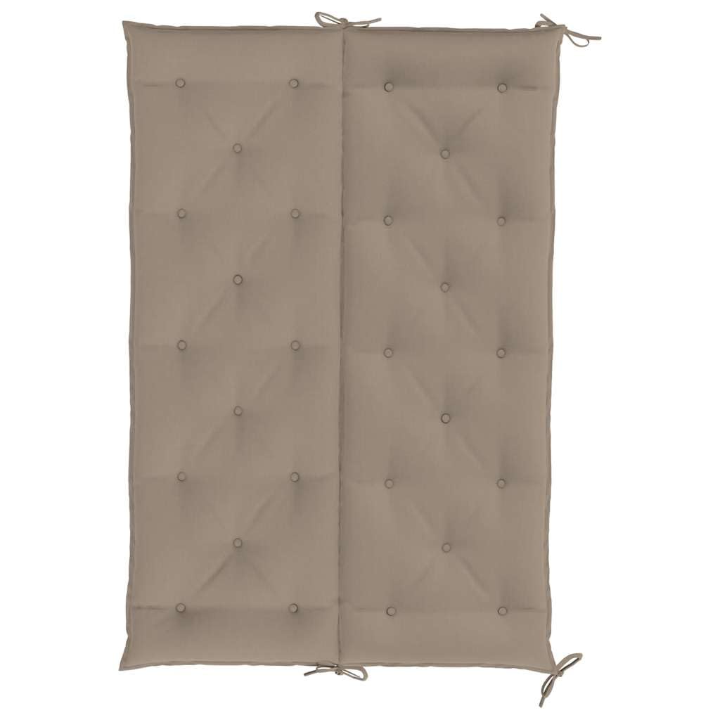 Nakładka na ławkę ogrodową, kolor taupe, 150 x (50 + 50) x 7 cm, tkanina Oxford, wodoodporna, nakładka na ławkę ze sznurkami, poduszka do siedzenia na ławkę ogrodową i meble tarasowe, miękkie