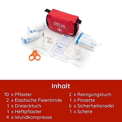 Mini Erste Hilfe Set - Outdoor - FLEXEO - Fahrrad - wandern - Reise - Klein - First Aid Kit - Unterwegs - Kinder - Klein - Image 4