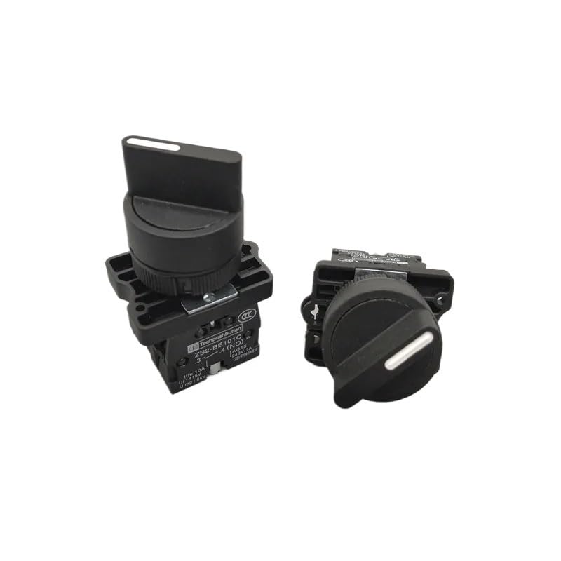 EZZON XB2-ED21 XB2-ED25 XB2-ED33 XB2-ED33 2/3 Positions 1N0/1NC&1NO/2NO Latching Self-Locking/Momentary Selector Push Button Switch(XB2-ED33,Self-Locking)