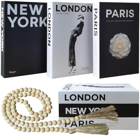 These stylish faux books are perfect for adding an elegant touch to your home, with added charm from the bead tassels.