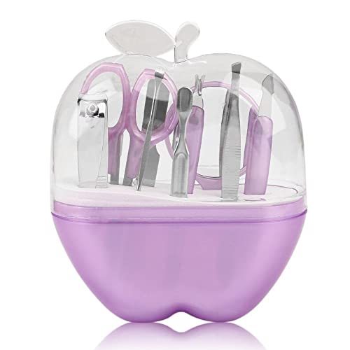 Ciseaux à ongles de voyage dans un kit manucure complet violet - 3