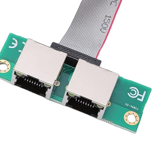 Adaptador Mini PCIe Gigabit Ethernet PUSOKEI, Tarjeta de Red de Doble Puerto con Interfaces RJ45 para PCs Industriales y Computadoras de Placa Única miniatura 6