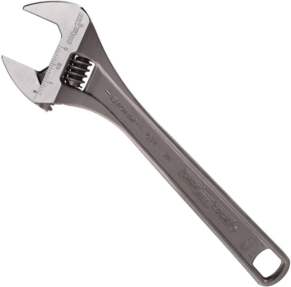10 Adjustable Wrench Black