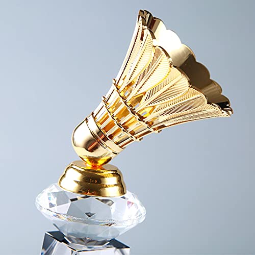 Speciale Trofee Voor Badmintoncompetitie Creatieve Kristallen Trofee Uitstekende Trofee Voor Badmintonspelers Souvenir Voor Badmintoncompetitie (Color : Clear, Size : 32.5cm) - Image 4