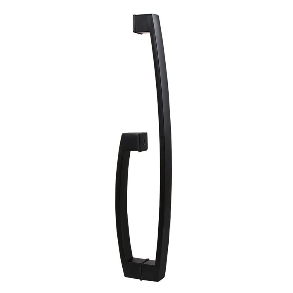vfdaSWQQ Door handle, 304 Stainless Steel Push Pull Door Handle, Bathroom Glass Pulls, Shower(Arc 225 hole distance total length 425)
