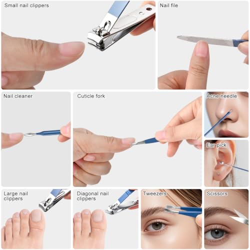 Image of Stocking Stuffers for Men Nail Clippers Set Grooming Nail Kit Care Tools