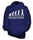 Candymix – Chuleta de madera Evolución del hombre – Unisex niños con capucha sudadera Azul azul marino 9-11 Años