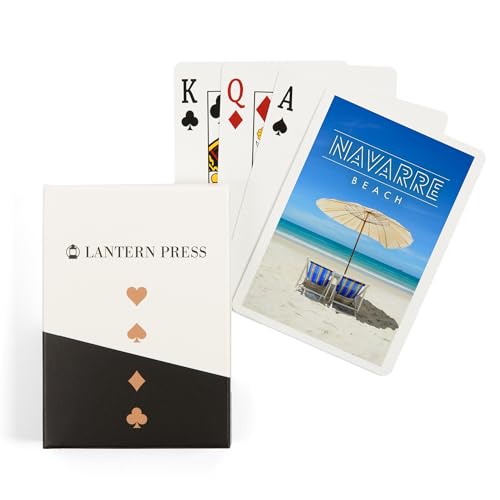 Lantern Press Naipes Poker 52 cartas Navarre Beach