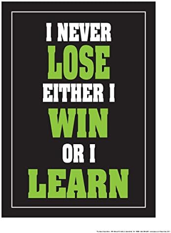 ALGRA I Never Lose Either Win or I Learn 18" X 24" Poster (Blue)