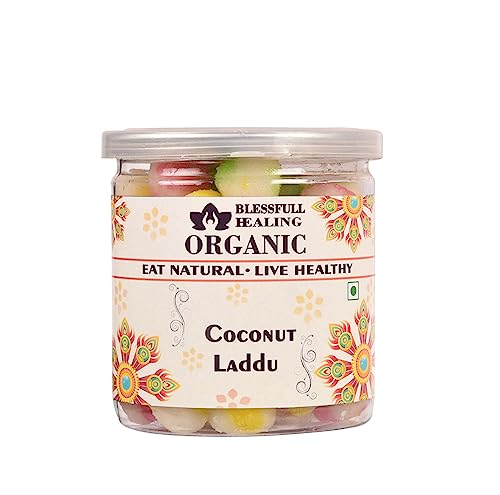 Blessfull Healing Organic Coconut Laddu 300 Gram Airtight Container