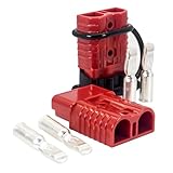 W LAIWO 175A Battery Quick Connect/Disconnect Connector, 2-Pack 12V Wire Harness Plug Kit, 1/0 Gauge Battery Power Cable Connector with Silicone(Plastic) Cover for Car Forklift Motor Winch Trailer