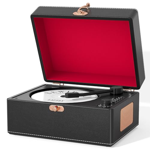 Image of CD Player Portable Bluetooth, Black Retro CD Player for Home Music Player, Rechargeable Battery & Built-in Speakers, with Led Display, Headphone Jack, USB & AUX Playback, for Music Lovers(Black)