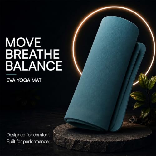 Image of Arrowmax 4mm Yoga Mat with Carry Cover for Men & Women, Anti-Skid Exercise Mat for Yoga, Pilates, Meditation, Stretching & Home Workout, Lightweight Portable Fitness Mat (GREEN)