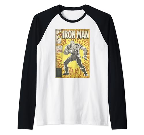 T-shirt Avengers Iron Man Marvel haut de baseball raglan vintage imprimé bande dessinée