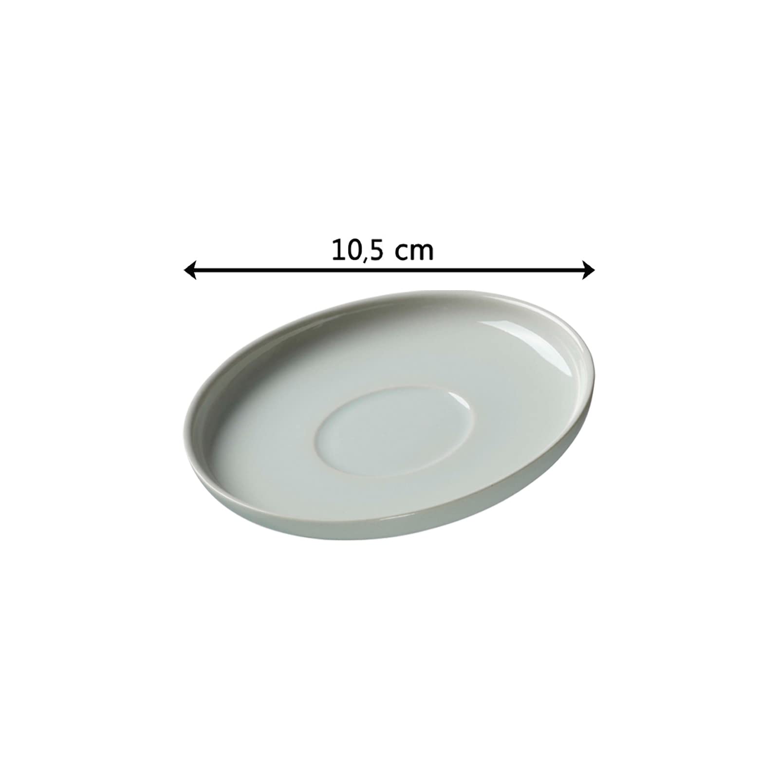 Ritzenhoff & Breker - Set di 6 piattini da caffè Jasper, ø 10,5 cm, colore: Porcellana (Mint)