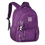 Mochila Feminina Juvenil Escolar Costa RB Original Chaveiro (Lilas)