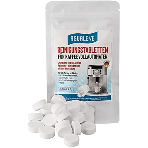 Reinigungstabletten 25 Stück | für alle Marken und Arten von Kaffeevollautoamten und Kaffeemaschinen, z. B. De’Longhi, Philips, Siemens, Saeco, Melitta Cover