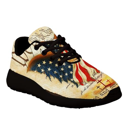 God and Country Patriotic American Flag Shoes for Women Men Trail Running Casual Fashion Sneakers Slip-on Tennis Shoes3