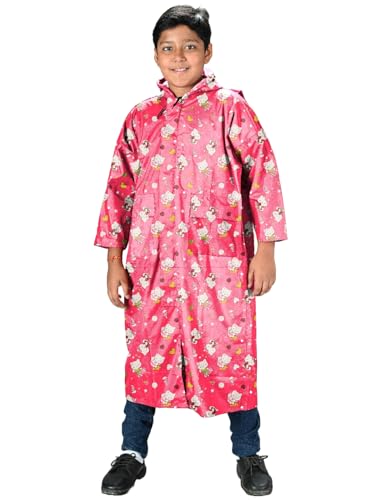 Image of LUX VENUS Boys Printed Raincoat with School Bag Cover
