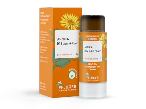 Globuli Pflüger Arnica D12 - Bergwohlverleih - einzigartiger Dosierspender - homöopathisches Arzneimittel - 10g (D12)