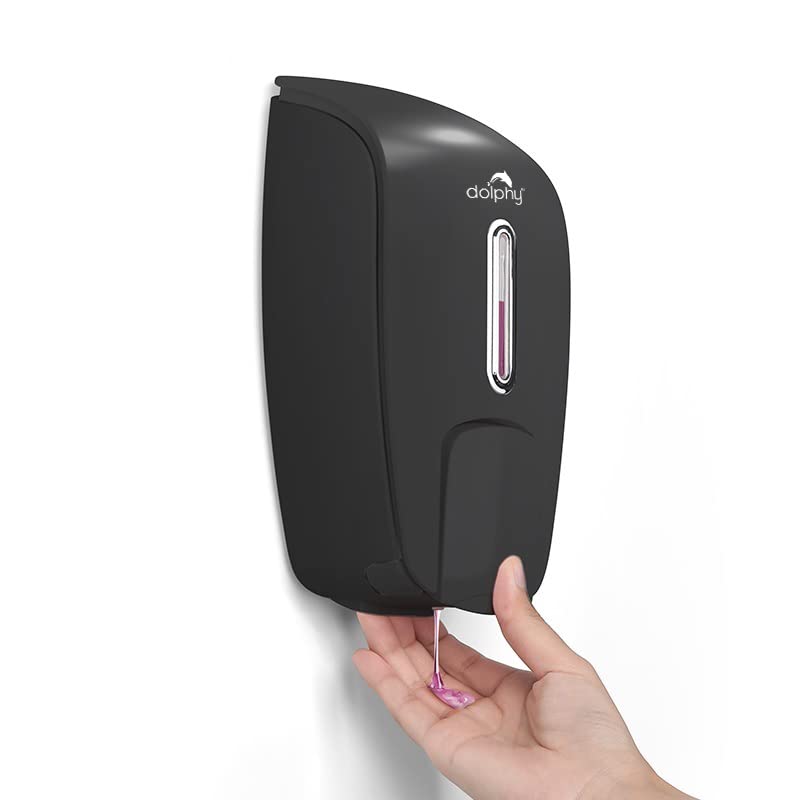 Dolphy ABS Liquid Soap Dispenser for Bathroom & Kitchen -800ml-Black