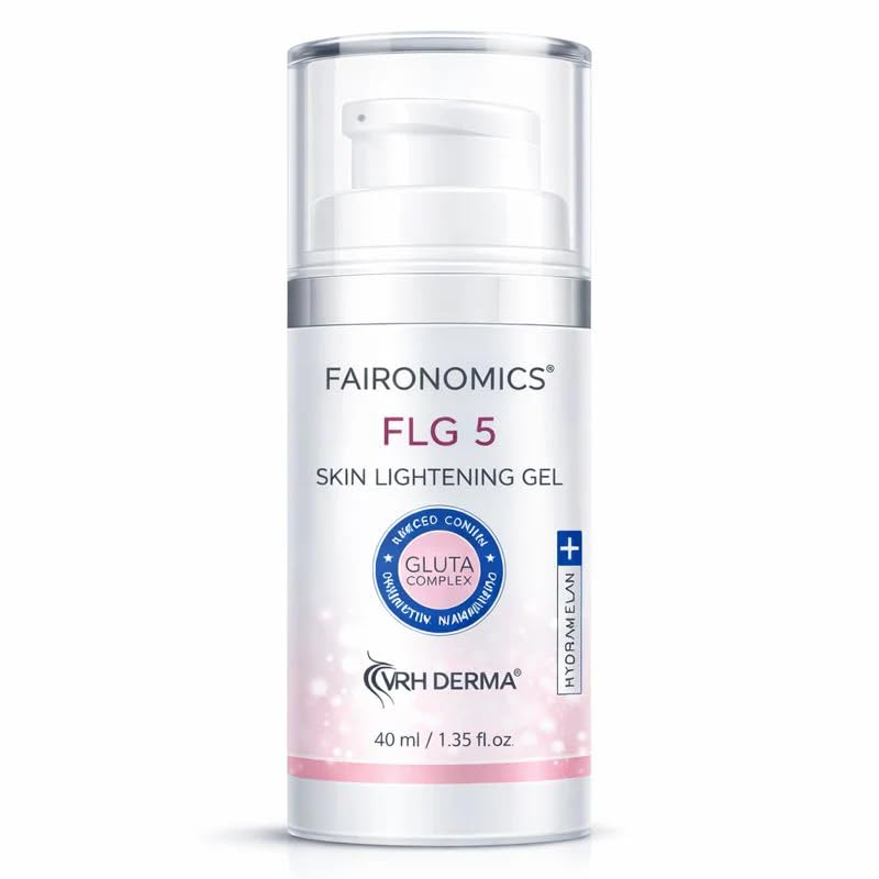 FAIRONOMICS FLG 5 Skin Lightening Gel with Glutathione, Niacinamide, Kojic Acid & Glycolic Acid for Dark Spots, Uneven Skin Tone & Brightening – 40ml-picture-14