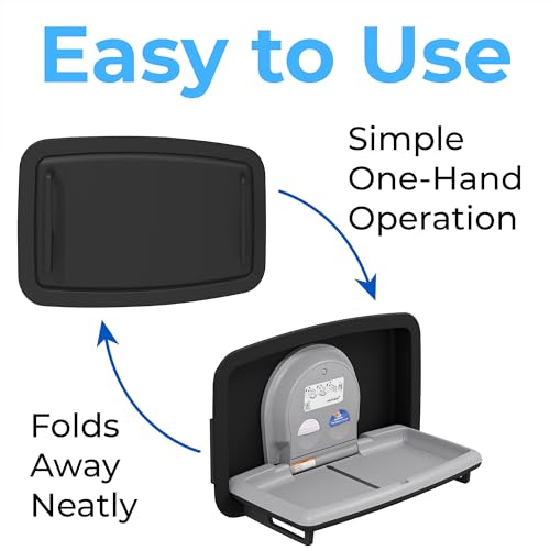 Image of Koala Kare Baby Changing Station Horizontal Recessed-Mounted, Model KB310- SSRE-MBLK (Matte Black)