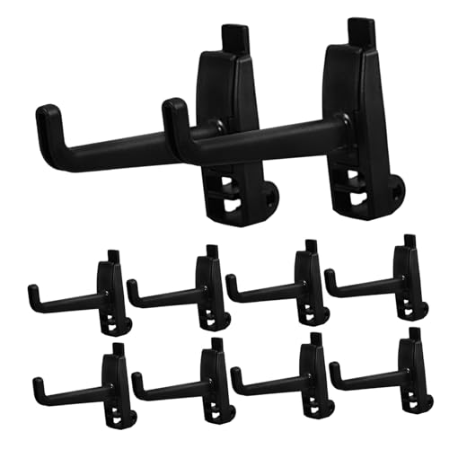 FUNOMOCYA Versatile Plastic Utility Hooks 10 Pack for Home Office Garage Tool Storage Sturdy Easy to Install Pegboard Hooks Kit