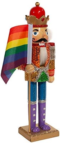 Kurt S. Adler 12-Inch Wooden Gay Pride Nutcracker