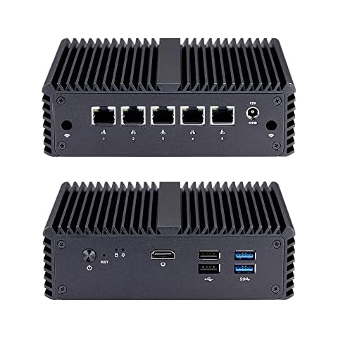 Qotom Q750G5-S08 5* Gigabit LAN B3 Fanless Running 24/7 Home Office Factory Router Firewall,8G RAM 128G SSD Cover