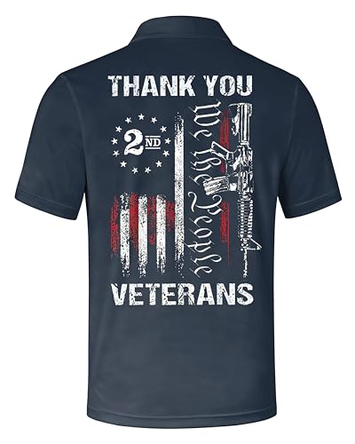 Camiseta polo para hombre con estampado patriótico y lema 'Tough Guy', manga corta, corte slim casual, ideal para uso diario en verano miniatura 1