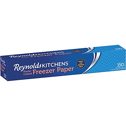 Reynolds Freezer Paper Plastic Coated 18 Inch Total Of 150 Sq Ft Butcher Wrap Paper, Great Also For Arts & Crafts, Shelving, Protection, Banners Etc. (Original Version)