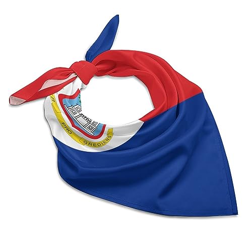Flag of Sint Maarten Silk Head Scarf Neckerchief Square Scarves Vintage Bandanas For Men Women