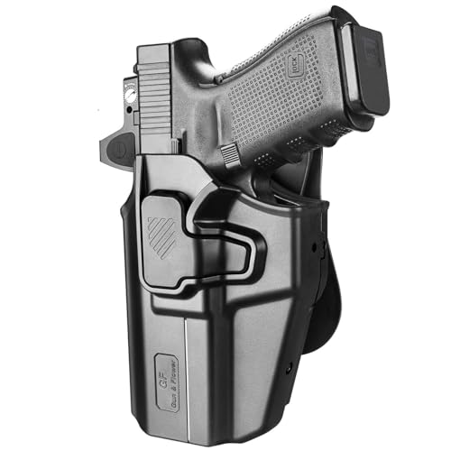 Universal OWB Holster for Glock/Sig/S&W/Springfield/CZ/Beretta/Taurus/Canik/FN/ 1911/ Walther, Fits 100+ Pistols for Full & Compact Size Pistols, Index Finger Release, Left Hand