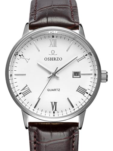 Image of Men's Mechanical Automatic Watch - Leather Strap, Waterproof, Classic Casual Wristwatch