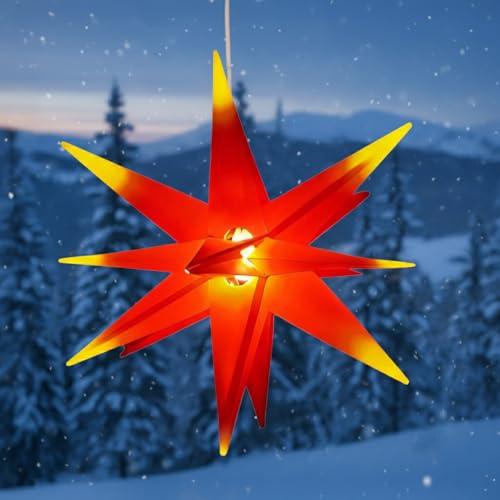GURU SHOP 3D Außenstern Kaspar, Weihnachtsstern, Faltstern mit 18...